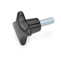 GN 6335.4 Hand Knob with Threaded Bolt Plastic